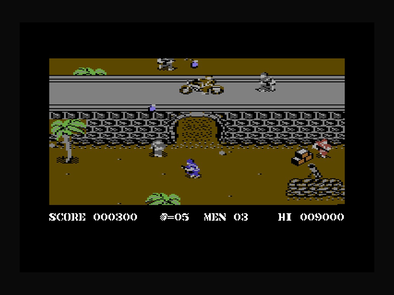 Commando (C64, 1985) screenshot